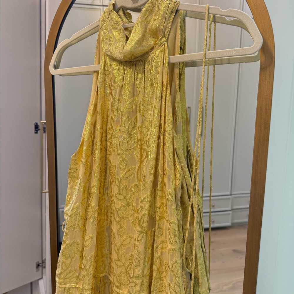 SAYLOR Gold Maxi Dress